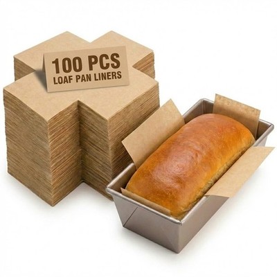 100 Pcs Loaf Pan Liners Parchment Paper, Unbleached Bread Baking Sheets for 6...