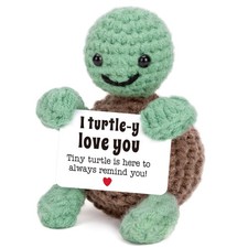 Mini Funny Turtle Valentines Day Gifts for Him Her, Small, Green and Brown
