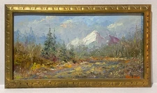 2004 Bill Wim Vlek Oregon Dutch impressionist mountain landscape oil painting