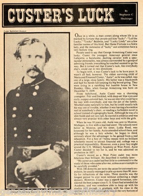 Custer and His Luck with Great Cover Picture+ Libbie Bacon Custer