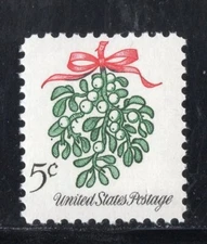 1255 * MISTLETOE ~ CHRISTMAS   *  U.S. Postage Stamp MNH