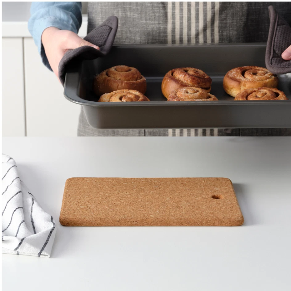 Pack of 2 IKEA HEAT Pot Stand, Cork, 23x17 cm, 9 1/16"x6 11/16" Kitchen Items - Image 2 of 4