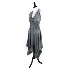 Wonderful Handkerchief Sexy Dress Halter Top 100% Cotton Handmade Beach Summer S
