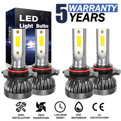 For Mitsubishi Lancer 2007 2012-2017 10000K LED Headlight High Low Beam Lights