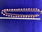 PRETTY VINTAGE “STS”MOTTLED PINK HOWLITE STONE & ALLOY CHAIN 28” NECKLACE — photo 7