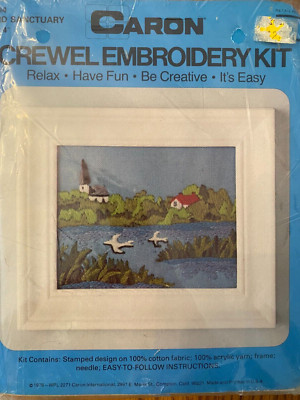 ''CARON'' -BIRD SANCTUARY, mini crewel  ,embroidery kit