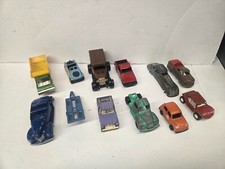 Vintage Lot of Tootsie Toy Metal & Plastic Cars Motorcycle Trailer Torpedo