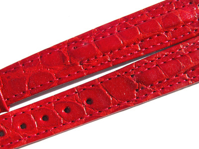 ZENITH LEATHER BAND STRAP RED ROJA 13 MM 80/103 NEW Z13-08