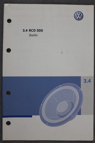 VW Radio "RCD 300"  -  Bedienungsanleitung "2006" Betriebsanleitung
