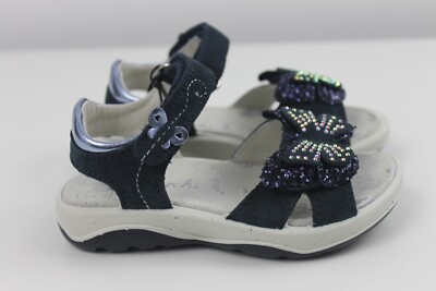 Neue Lurchi Sandalen Gr. 25 Farfalla Weite M blau Glitzer Schmetterling