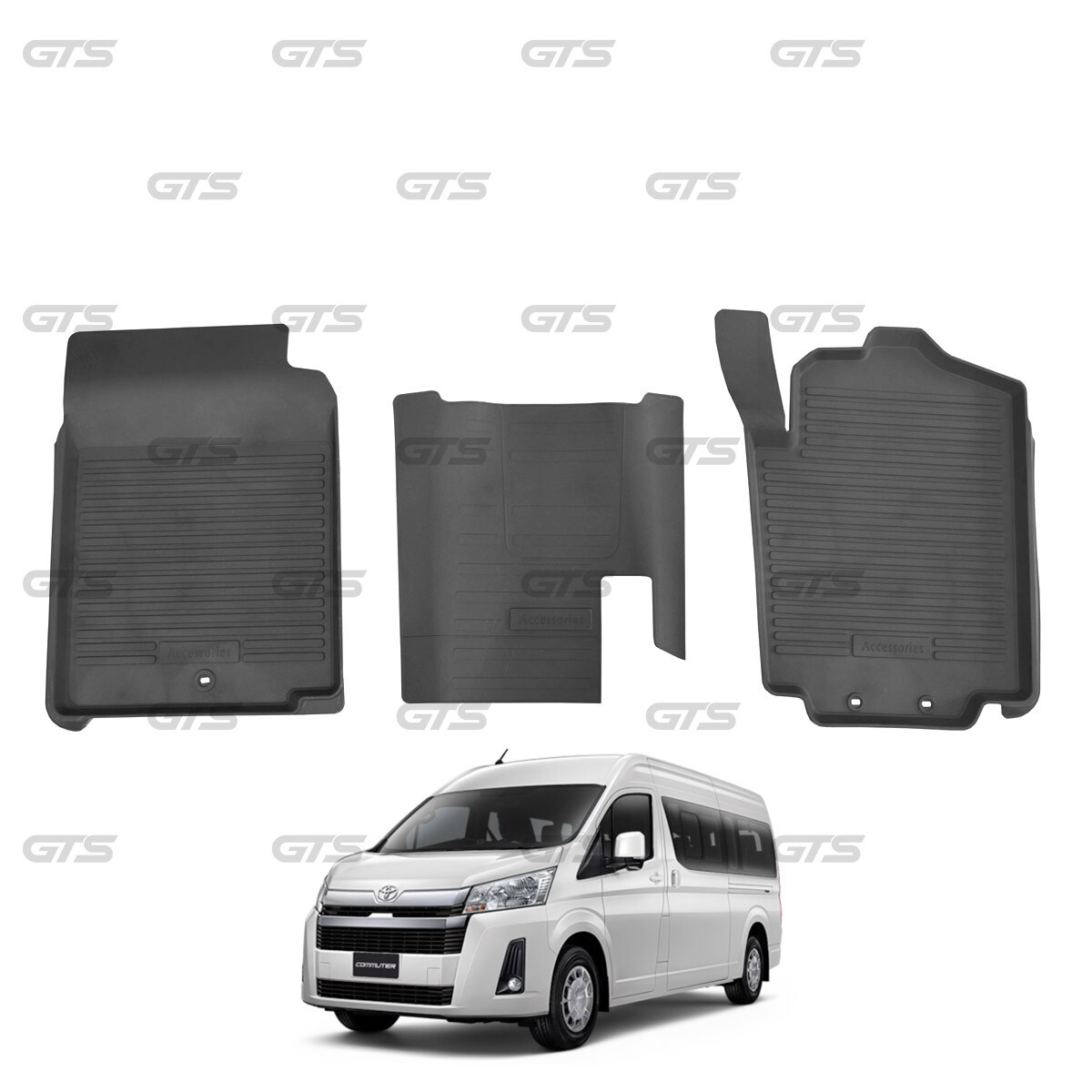 RHD Rubber 3D Floor Mat Carpets For Toyota Commuter KDH Hiace Van