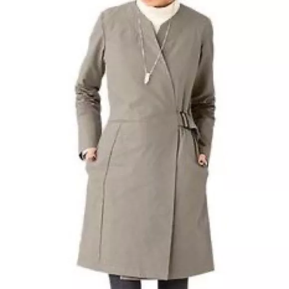 Kate Spade NWT Small Saturday Rain Trench Coat Jacket Black Wrap