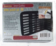 27 Piece Lowercase Gothic Alphabet Letters 3mm Punch Set For Stamping Metal