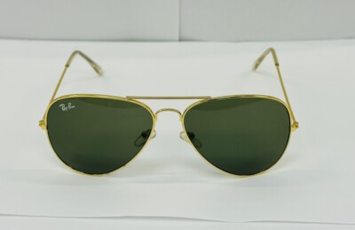 Ray-Ban Sunglasses RB3026 L2846 Gold Aviator Green Non-Polarized