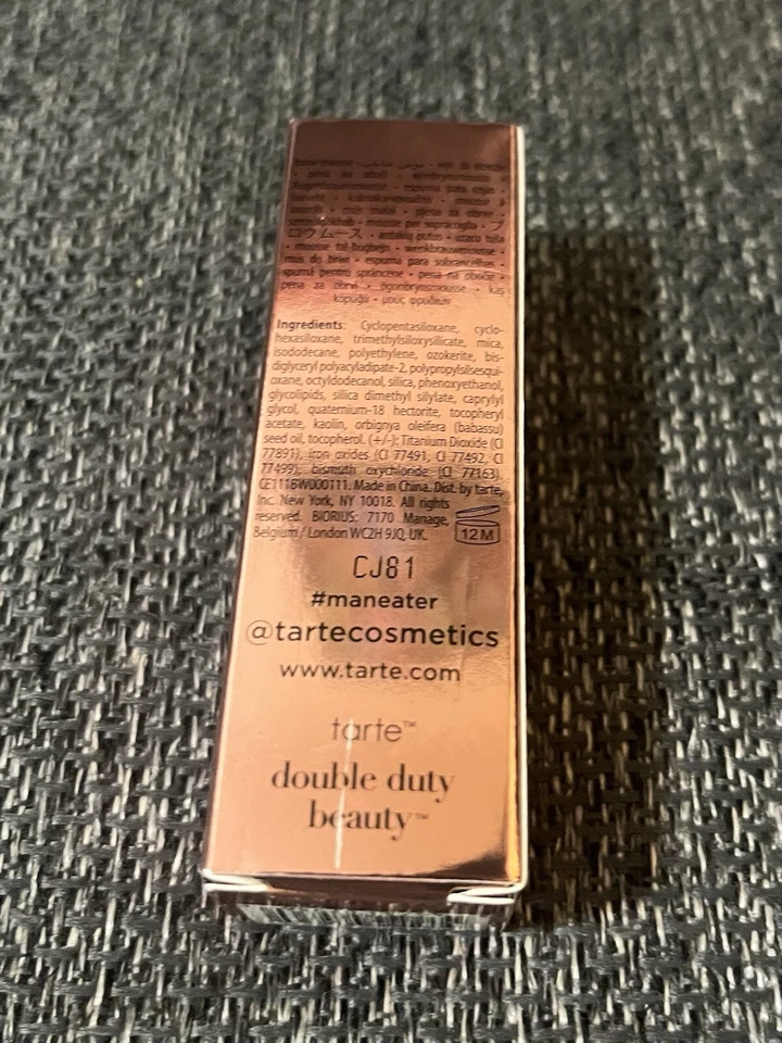 Mousse de cejas Tarte Maneater en negro marrón tamaño completo nueva en caja Foto 4 de 4