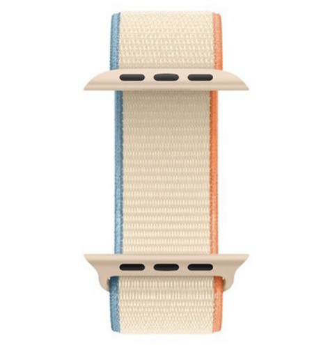 Oryginalny Apple Watch Nylon Sport Loop Band Pasek 42/44/45mm - kremowy oficjalny - Zdjęcie 4 z 8