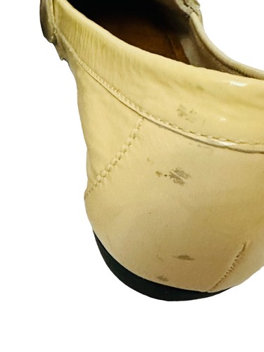 Nurture Cream Ivory Patent Leather Slip On Loafers With Buckles Size 7 - Picture 6 of 8