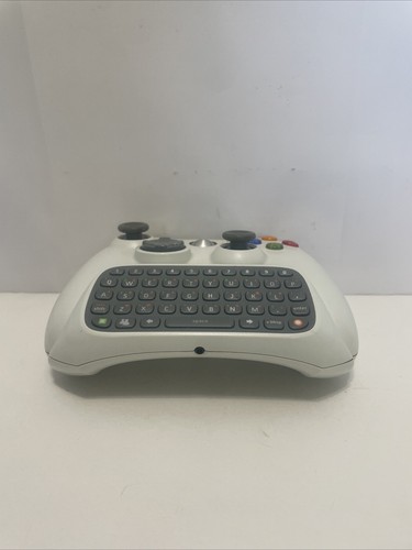 Xbox 360 Controller With Chatpad Keyboard Attachment Microsoft White Retro - Picture 2 of 10