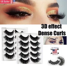 20/10× False Eyelashes 3D Mink Wispy Cross Long Thick Soft Fake Eye Lashes USA
