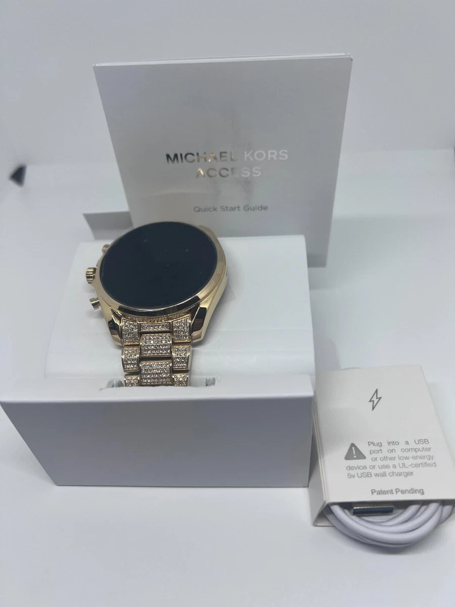 Michael Kors 6 Bradshaw Gold Pave Smartwatch MKT5136V MKT5136 | eBay