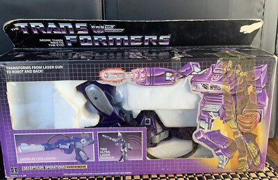The Transformers Deception Operations Shockwave 1984 Box Styrofoam Not Tested