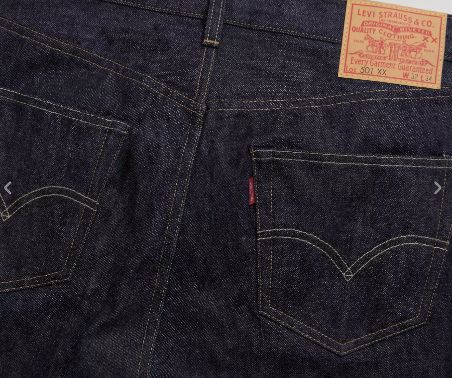 新品LEVI'S VINTAGE CLOTHING 501XX1955 W34② 1955 501® Original Fit Selvedge Men's Jeans - Dark Wash