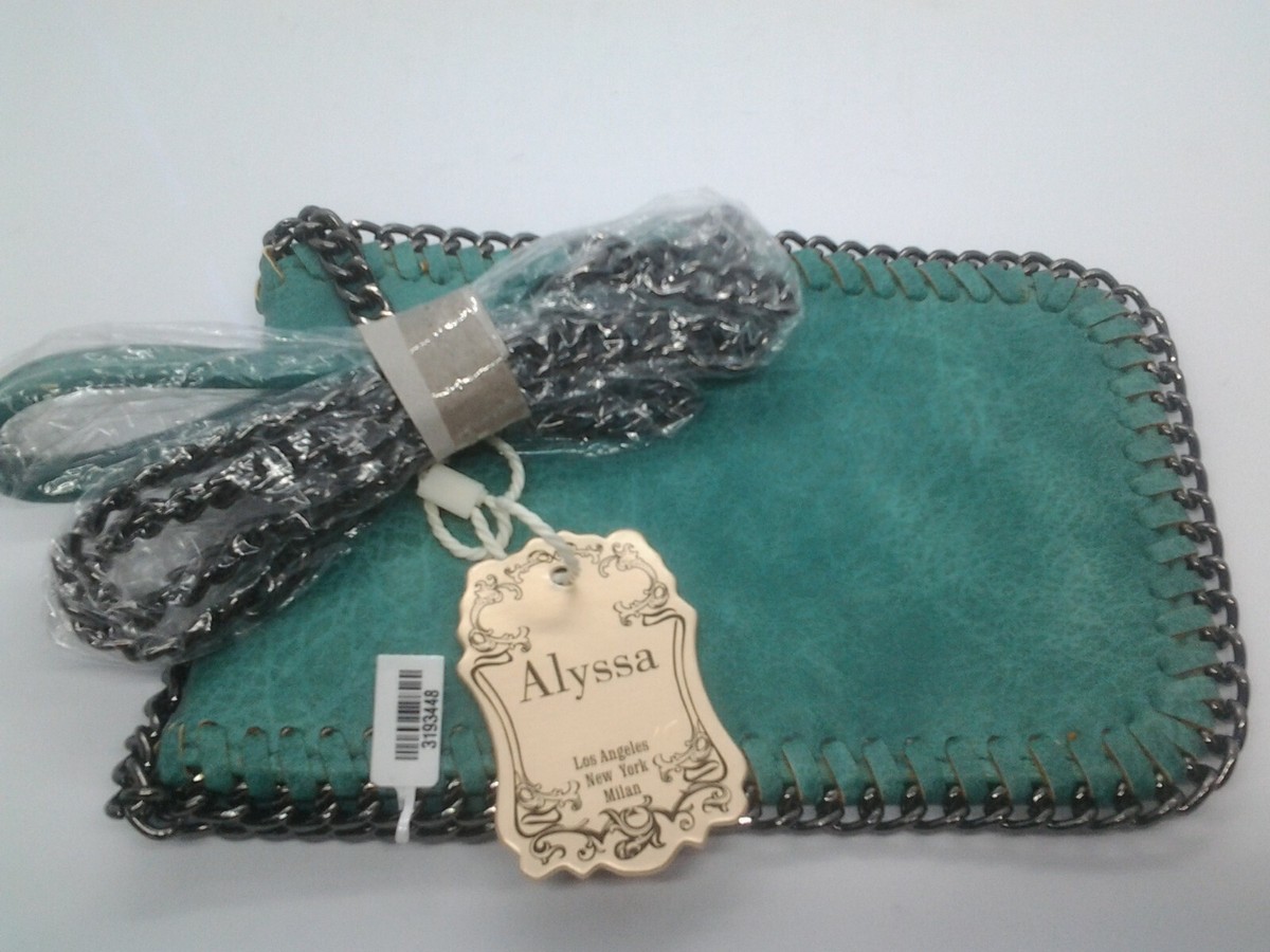 Alyssa hand bag lead safe vegan friendly dark green gun metal