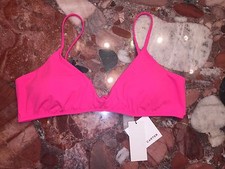 Red Carter Splice  Dice Pink Rose Bralette Bikini Top Swimsuit Women's XS Nwt