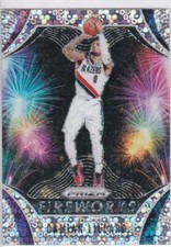 DAMIAN LILLARD Fireworks DISCO PRIZMS VARIATION Basketball Card Blazer DAME TIME