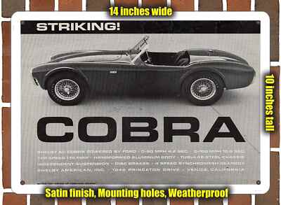 Metal Sign - 1963 Shelby Cobra _2- 10x14 inches