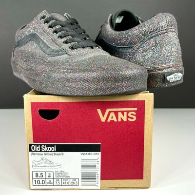 vans old skool rainbow glitter