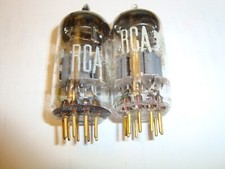 One Matched Pair Siemens E88CC / 6922 Tubes, With RCA Label, Hi-Balanced Ratings