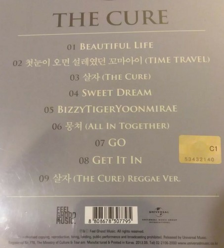 Drunken Tiger: The Cure, w/ Yoonmirae & Bizzy, Feel Ghood CD, Korea, 2013 SEALED - Picture 3 of 3