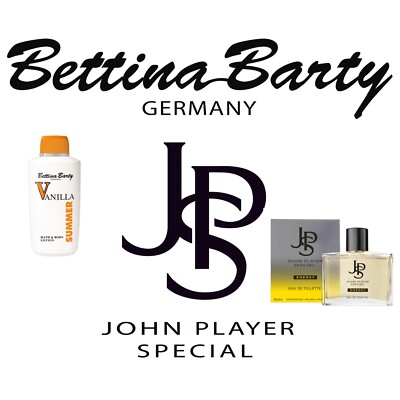 Drogerieartikel und Parfüm der Marken Bettina Barty und John Player Special
