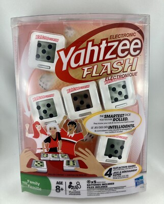 Electronic Yahtzee Flash Smart Dice Game Hasbro New & Sealed