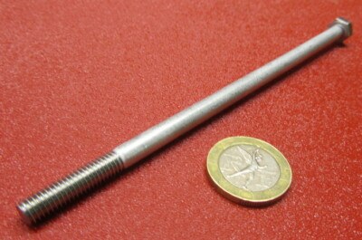 18-8 A2 Stainless Steel Bolt, PT, Metric, M6 x 1 x 140 mm Length, 10 Pcs
