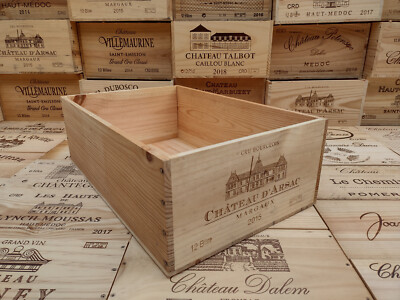 Wooden Wine Box Crate, 6 or 12 Bottle size. French Storage Planter
