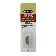 Pack of 5 Genuine Hyde 42026 Mini-Utility Knife Top Slide Replacement Blades