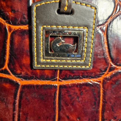 Borsa a tracolla Dooney And Bourke marrone ecopelle di coccodrillo borsetta - Foto 4 di 20