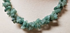 19" Jade jadeite lg chip green double twisted strand necklace handmade gemstone — photo 5