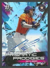 2019 Bowman Platinum Seth Beers #PPP-29 Prismatic Prodigies Autograph #26/50 