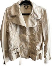 Ideology jacket Women’s X-large Button Front Tan Belt Canvas Army Moto Business