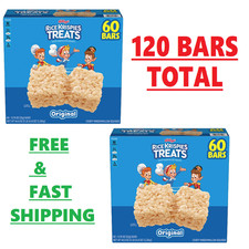 2 PACKS Rice Krispies Treats, Original, 0.8 oz., 60 ct. 120 TOTAL