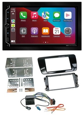 ESX 2DIN DAB USB MP3 Bluetooth Car Stereo for Seat Ibiza from 08 Piano Finish - Black