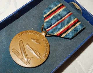 WW2 US AMERICAN CAMPAIGN MEDAL MILITARY UNITED STATES WORLD WAR II PART BOX