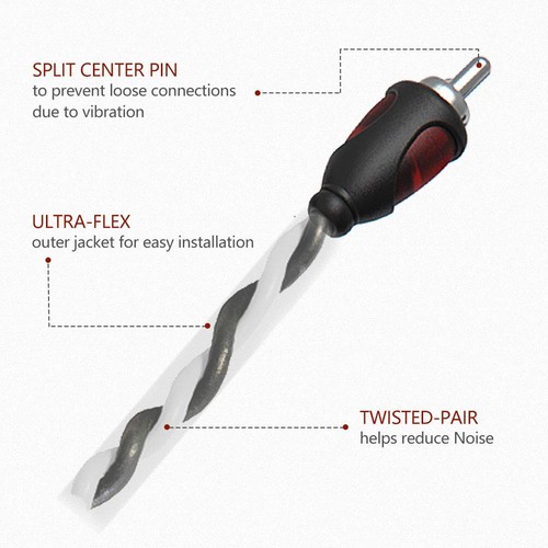 Rockrix 1 Fuß Cinch 1 Buchse auf 2 Stecker Audio Lautsprecher Y Adapter 1 Fuß, 1F2M - Bild 4 von 4