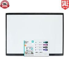 Magnetic Dry Erase Board Durable Interactive Decoration Black 17" x 23" x 0.65"