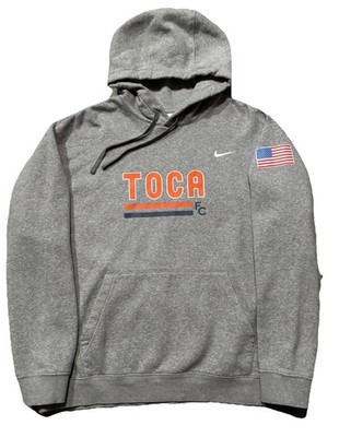Nike Toca FC Soccer Football Hoodie Sweatshirt. Mens XL. Gray.