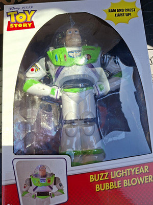 Disney Pixar Buzz Lightyear Bubble Blower Action-Figur Toy Story leuchtend