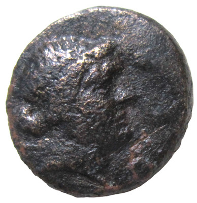 AIOLIS, KYME. AE 15. CIRCA 250-190 BC. AMAZON KYME/HORSE.